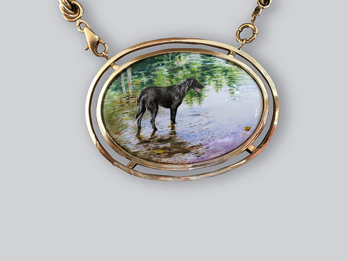 Gallery images of Minature Painted Enamels by Bev Yokley.